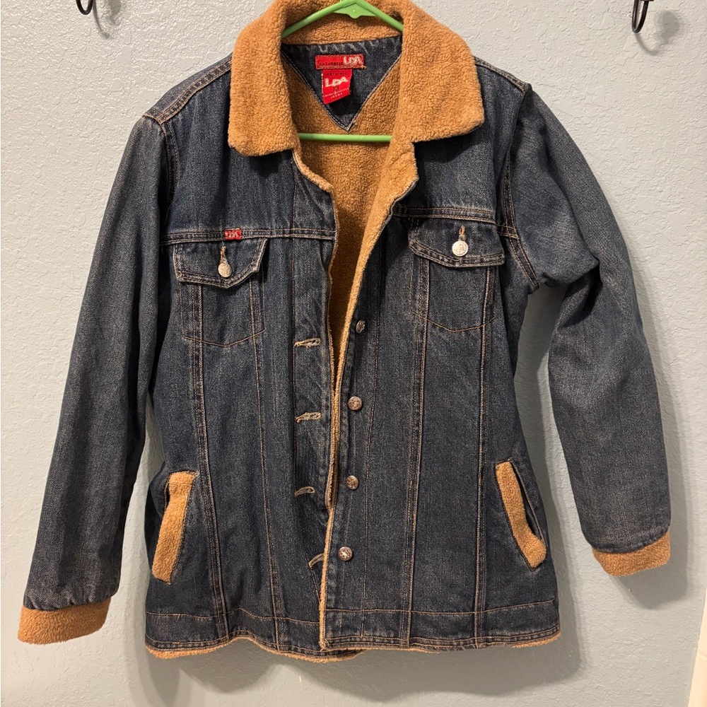 Vintage LDA Denim Sherpa Lined Jacket